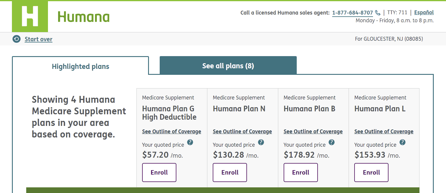 Humana medicare supplement insurance plans
